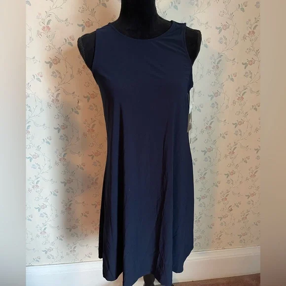 Anne Klein Navy Sleeveless Sheath dress